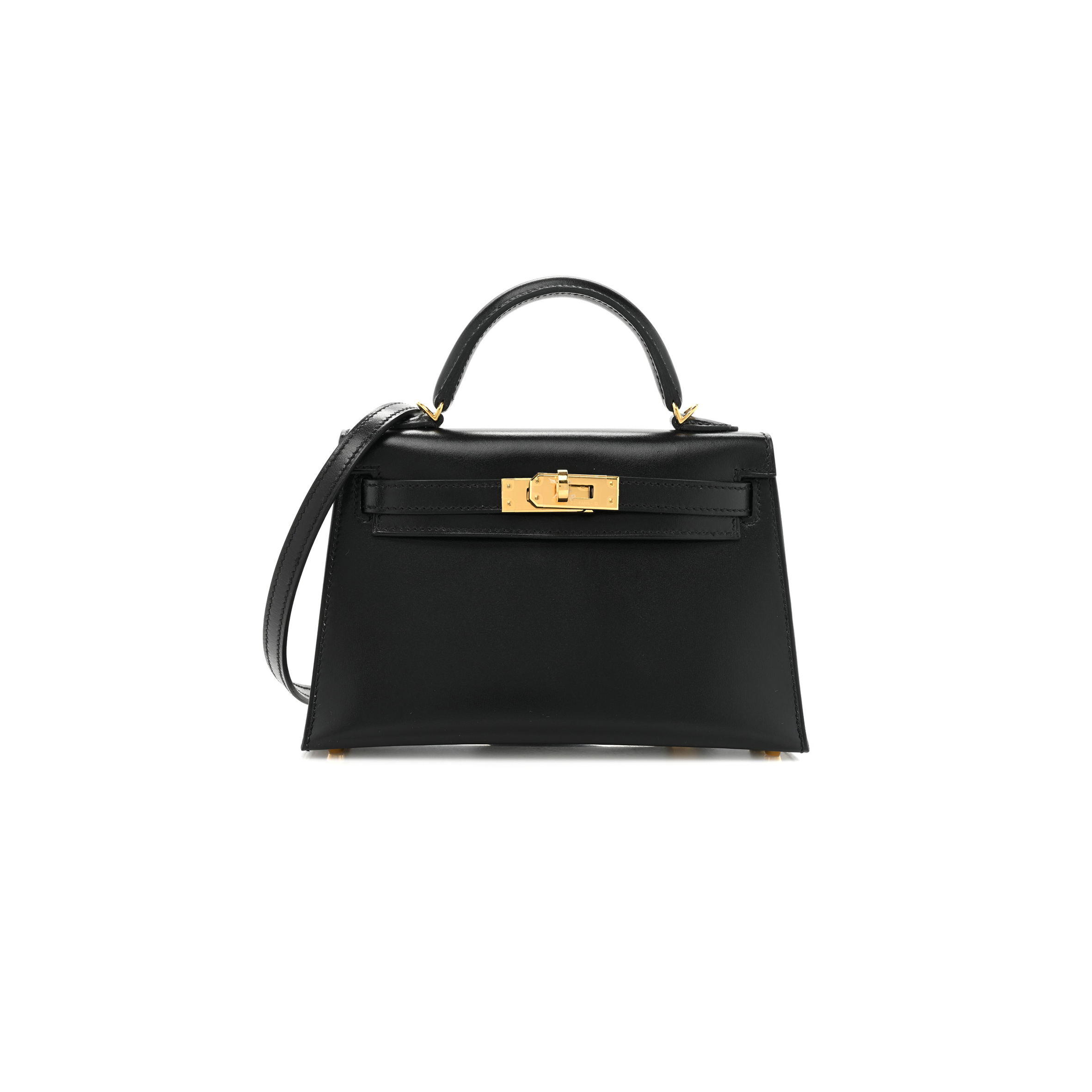 H**mes box mini kelly ii sellier black (19*12*5.5cm)
